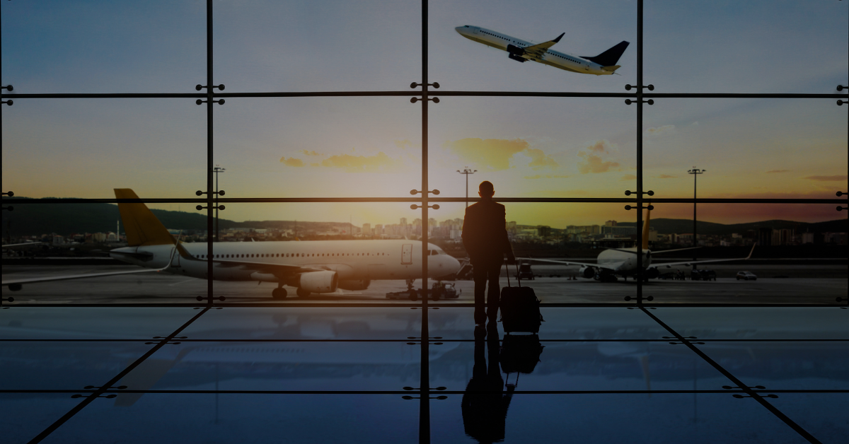 Man waiting on the airport